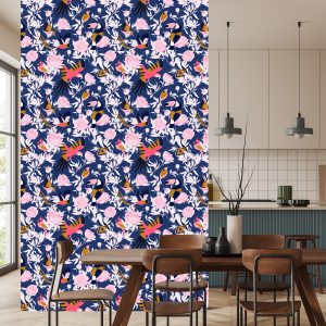 Papier Peint Belles Plantes Et Oiseaux – Image 4