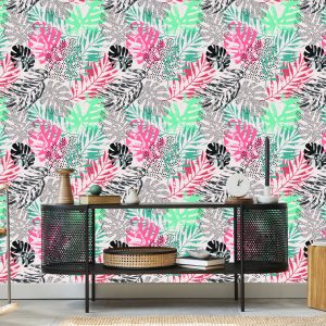 Papier Peint Feuilles Tropicales À La Mode – Image 5