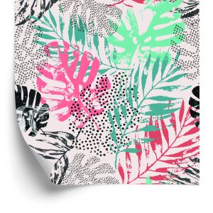 Papier Peint Feuilles Tropicales À La Mode – Image 2