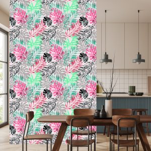 Papier Peint Feuilles Tropicales À La Mode – Image 4