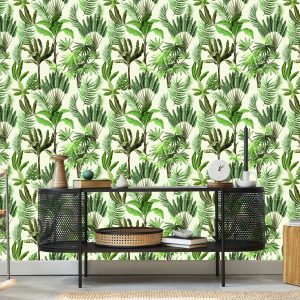 Papier Peint Feuilles Exotiques Vintage – Image 5