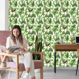Papier Peint Feuilles Exotiques Vintage – Image 7
