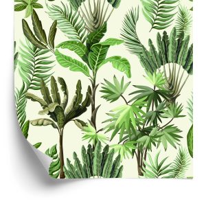 Papier Peint Feuilles Exotiques Vintage – Image 2