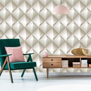 Papier Peint Motif Géométrique Moderniste - Effet 3D – Image 6