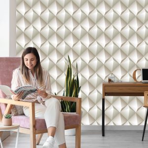 Papier Peint Motif Géométrique Moderniste - Effet 3D – Image 7