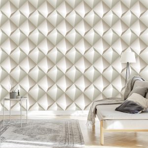 Papier Peint Motif Géométrique Moderniste - Effet 3D – Image 3