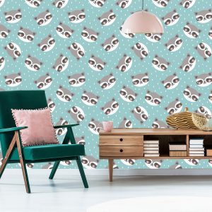 Papier Peint Pour Les Enfants - Joyful Raccoons Pracze – Image 6