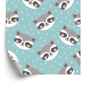 Papier Peint Pour Les Enfants - Joyful Raccoons Pracze – Image 2