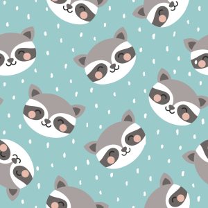 Papier Peint Pour Les Enfants - Joyful Raccoons Pracze – Image 1