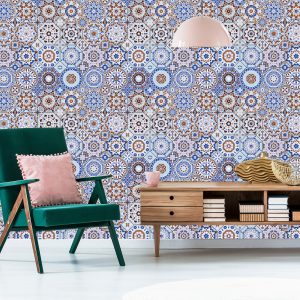 Papier Peint Mosaïque Colorée De Style Arabe – Image 6