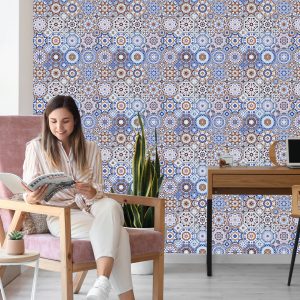 Papier Peint Mosaïque Colorée De Style Arabe – Image 7