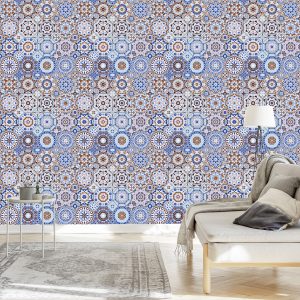 Papier Peint Mosaïque Colorée De Style Arabe – Image 3