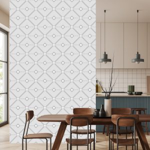Papier Peint Motifs Géométriques Dans Les Tons De Gris – Image 4