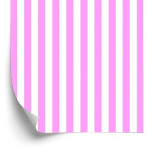 Papier Peint Rayures Verticales Blanches Et Roses – Image 2