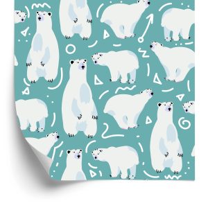 Papier Peint Pour Les Enfants - Ours Polaires Amusants – Image 2