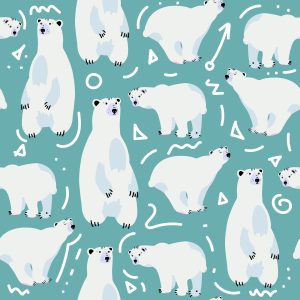 Papier Peint Pour Les Enfants - Ours Polaires Amusants – Image 1