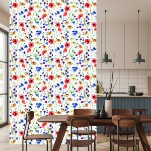 Papier Peint Coquelicots, Bleuets Et Camomille – Image 4