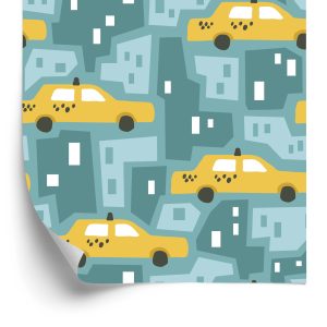 Papier Peint Pour Les Enfants - Taxis Jaunes – Image 2