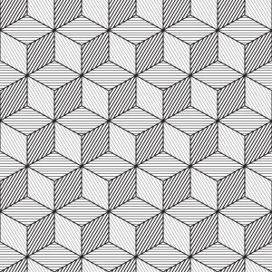 Papier Peint Cubes Géométriques Noirs Et Blancs – Image 1