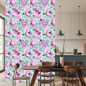 Papier Peint Pivoines Colorées Peintes À L'aquarelle – Image 4