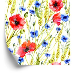 Papier Peint Maki Bleuets Et Blé – Image 2