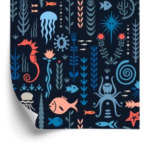 Papier Peint Pour Les Enfants - Animaux Colorés Sous-Marins – Image 2