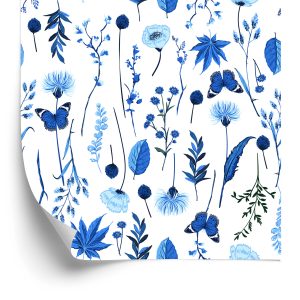 Papier Peint Fleurs Sauvages Et Papillons – Image 2