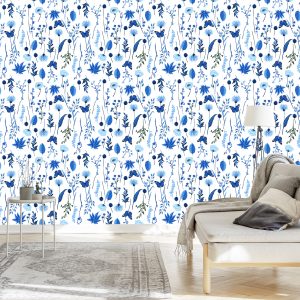 Papier Peint Fleurs Sauvages Et Papillons – Image 3