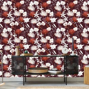 Papier Peint Fleurs Sauvages Dans Un Style Vintage – Image 5