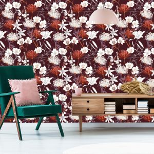 Papier Peint Fleurs Sauvages Dans Un Style Vintage – Image 6