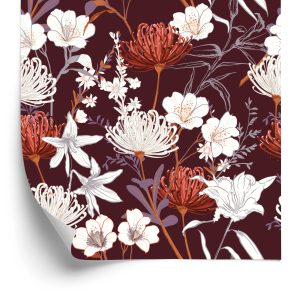 Papier Peint Fleurs Sauvages Dans Un Style Vintage – Image 2