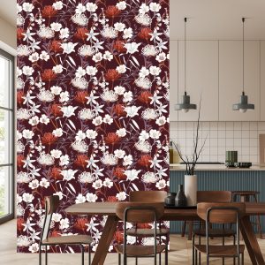 Papier Peint Fleurs Sauvages Dans Un Style Vintage – Image 4