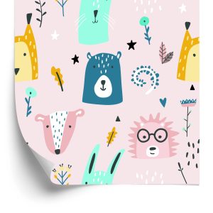 Papier Peint Pour Les Enfants - Animaux De La Forêt – Image 2
