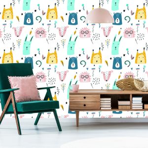 Papier Peint Pour Les Enfants - Animaux De La Forêt – Image 6