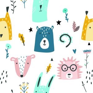 Papier Peint Pour Les Enfants - Animaux De La Forêt – Image 1