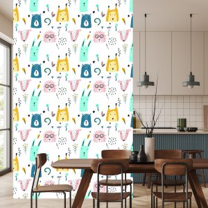 Papier Peint Pour Les Enfants - Animaux De La Forêt – Image 4