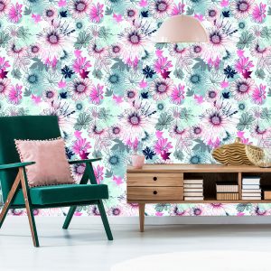Papier Peint Belles Fleurs Printanières Colorées – Image 6