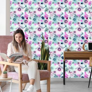 Papier Peint Belles Fleurs Printanières Colorées – Image 7