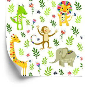 Papier Peint Pour Les Enfants - Animaux De La Jungle – Image 2