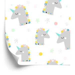Papier Peint Pour Les Enfants - Licornes Endormies Mignonnes – Image 2