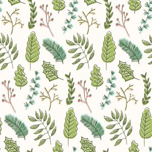 Papier Peint Pour Les Enfants - Feuilles Vertes Délicates – Image 1