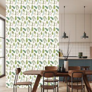 Papier Peint Pour Les Enfants - Feuilles Vertes Délicates – Image 4