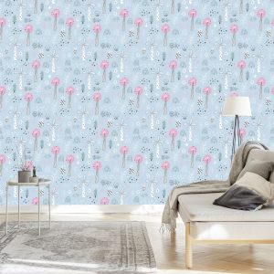 Papier Peint Pour Les Enfants - Une Jungle Colorée Dans Le Style Scandinave – Image 3
