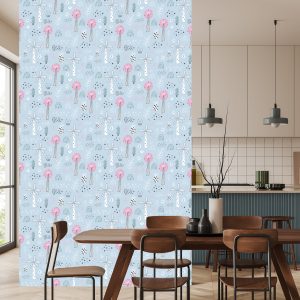 Papier Peint Pour Les Enfants - Une Jungle Colorée Dans Le Style Scandinave – Image 4