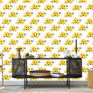 Papier Peint Pour Les Enfants - Happy Yellow Cars – Image 5