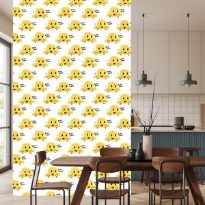 Papier Peint Pour Les Enfants - Happy Yellow Cars – Image 4