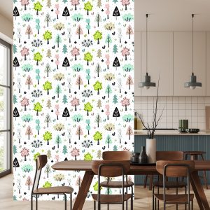 Papier Peint Pour Les Enfants - Une Belle Forêt Dans Le Style Scandinave – Image 4