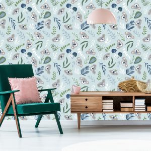 Papier Peint Pour Les Enfants - Koalas Et Plantes – Image 6