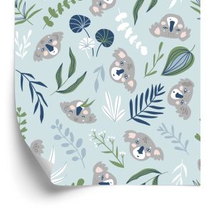 Papier Peint Pour Les Enfants - Koalas Et Plantes – Image 2