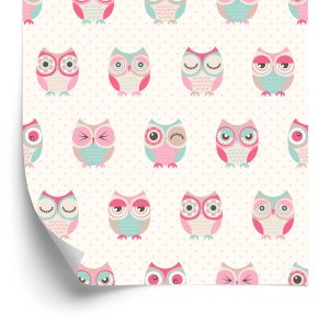 Papier Peint Pour Les Enfants - Hiboux Colorés – Image 2